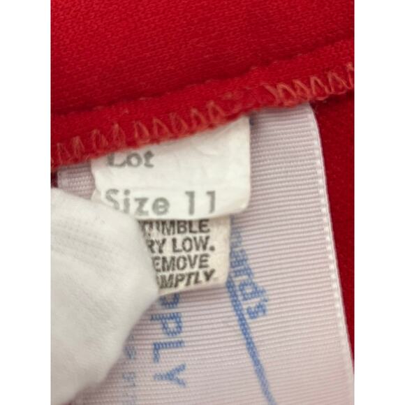 VINTAGE PEP SUPPLY RED & WHITE CHEER SKIRT (Junior Size: 11) - Picture 5 of 7